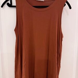 Carly Jean Los Angeles scoopneck sleeveless Tank Top burnt orange women’s Small